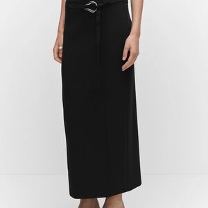 Mango Elegant Black Maxi Skirt